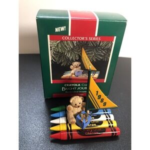 1989 Hallmark Crayola Bright Journey #1 Christmas‎ Keepsake Ornament W/Box